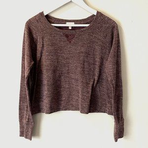 Victoria's Secret Lace Long Sleeve Oversized Crop Top